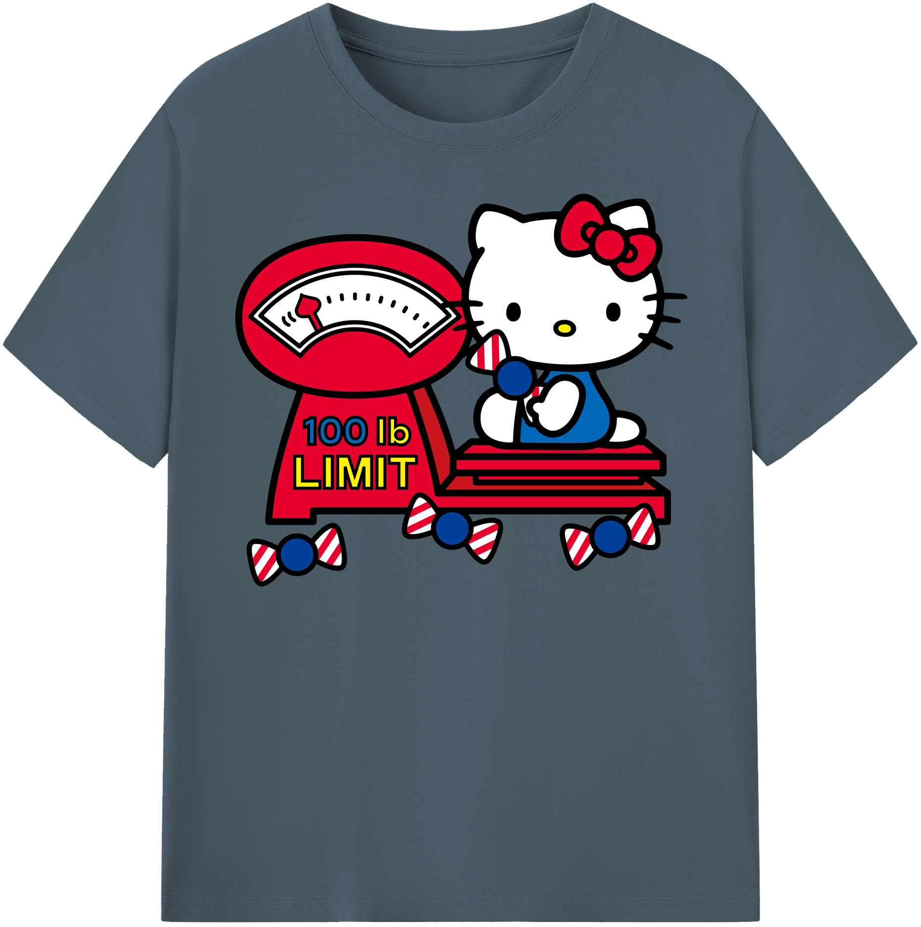 （画像用） Hello Kitty ハローキティ 綿100％半袖Tシャツ（フロントプリント）